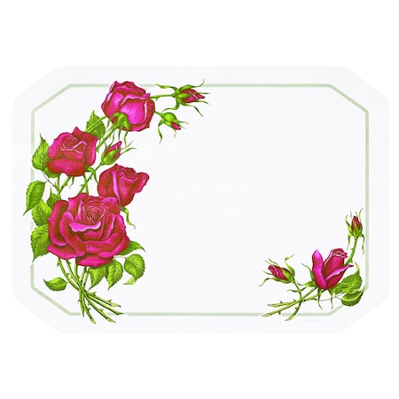 10 X 14 Roses Paper Placemats,PK1000